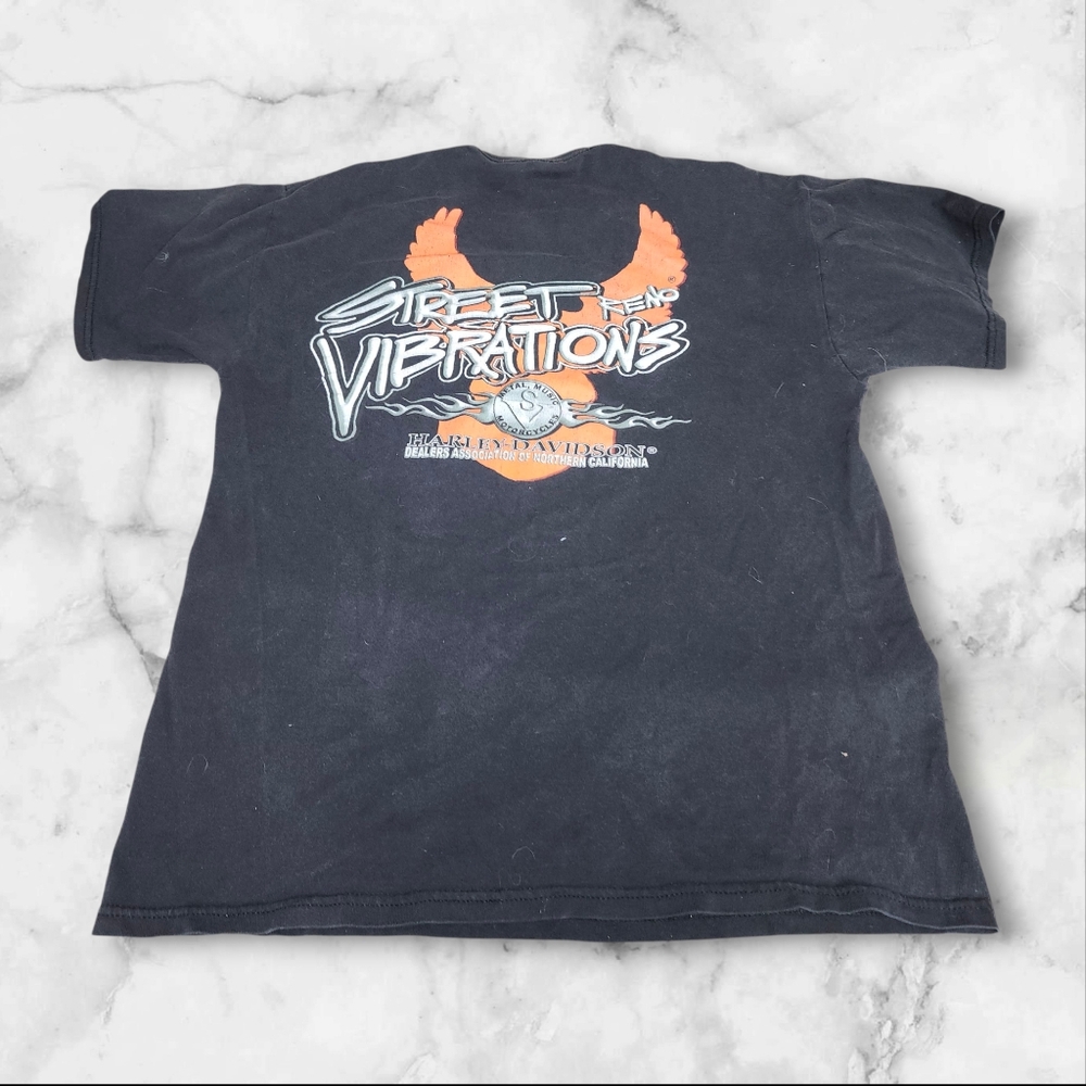 Mens Harley Davidson street Vibrations T Shirt - Picture 2 of 7